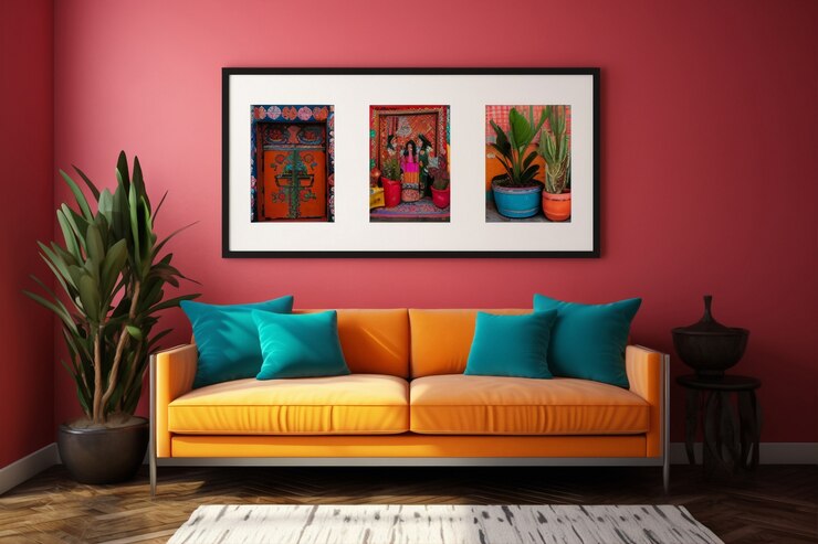 Photo gratuit décoration intérieure inspirée du folklore mexicain