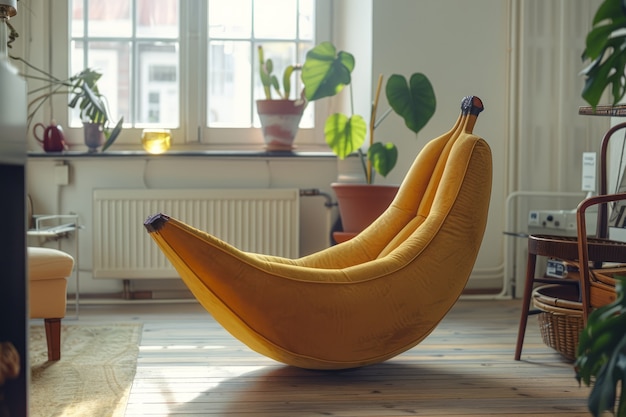 Photo gratuite décoration intérieure et meubles inspirés par les fruits et légumes