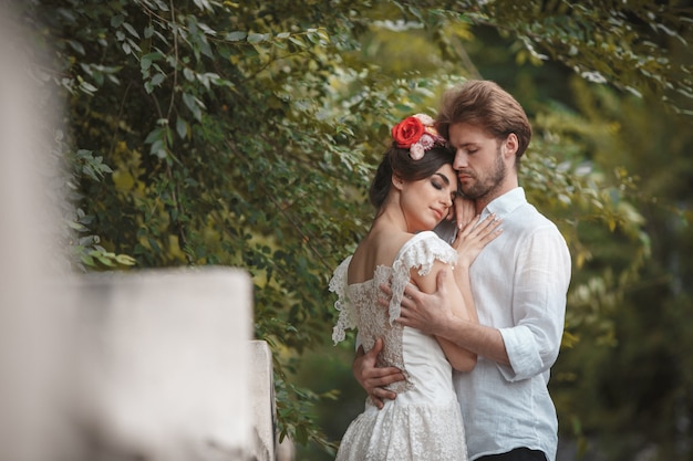 Décoration de mariage dans le jardin.