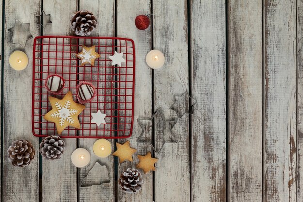 décoration de Noël, biscuits et biscuits moules