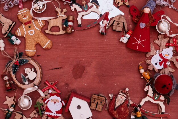 Décoration de Noël avec un espace au milieu