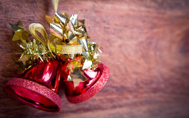 Décoration de Noël sur fond de bois