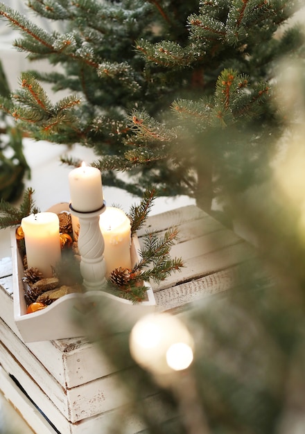 Photo gratuite décoration de noël à la maison