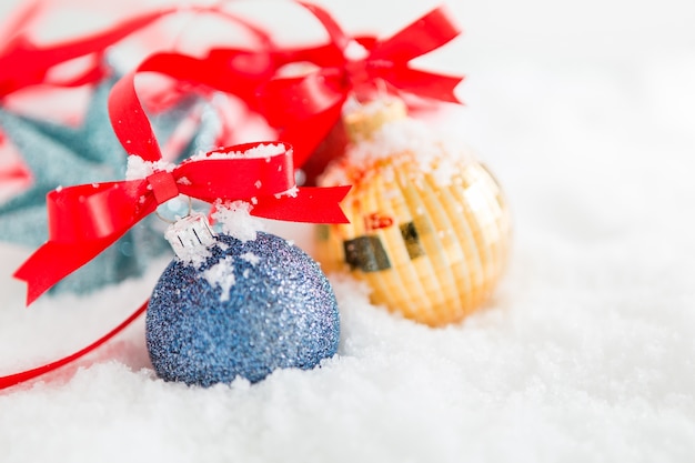 décoration de Noël avec la neige