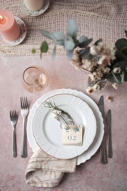 Décoration de numéro de table de mariage