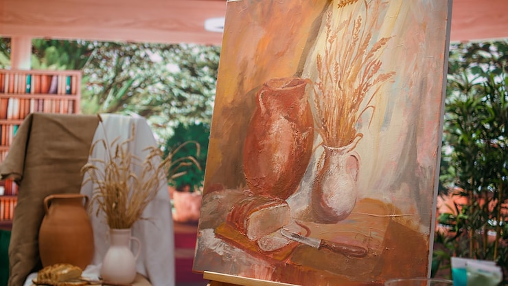 Photo gratuit des décorations contemporaines placées comme inspiration et créativité pour une nouvelle œuvre d'art