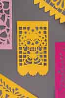 Photo gratuite décorations de fête en papel picado