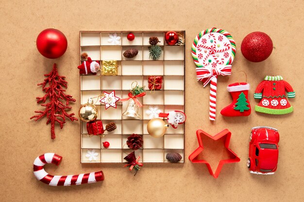 Décorations de Noël avec une canne en bonbon