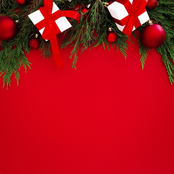 Photo gratuit décorations de noël sur le dessus du cadre
