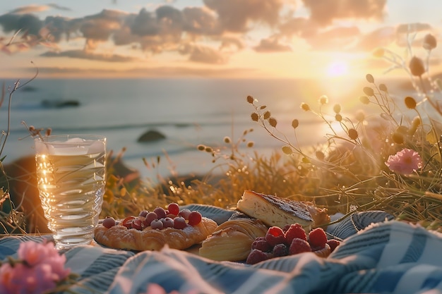 Photo gratuite des décors de pique-nique en plein air en été