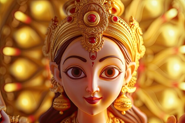 La déesse Durga pour la célébration du Navratri.
