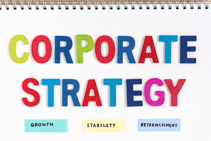 Photo gratuit définition de la stratégie d'entreprise sur le cahier