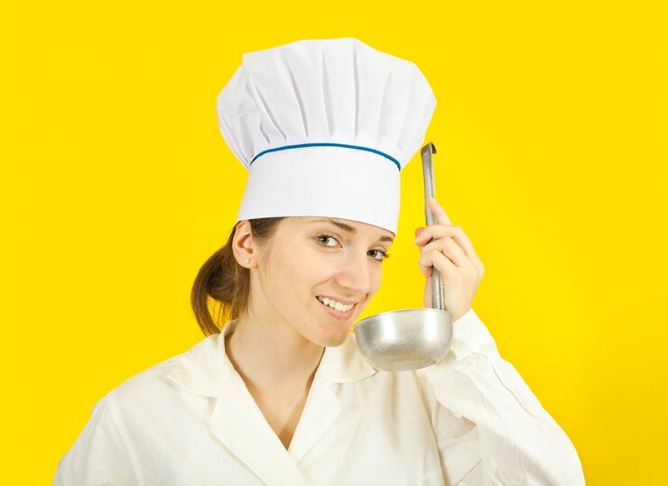 Photo gratuit dégustation de chef de la louche