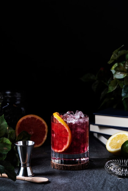 Délicieuse boisson negroni au pamplemousse