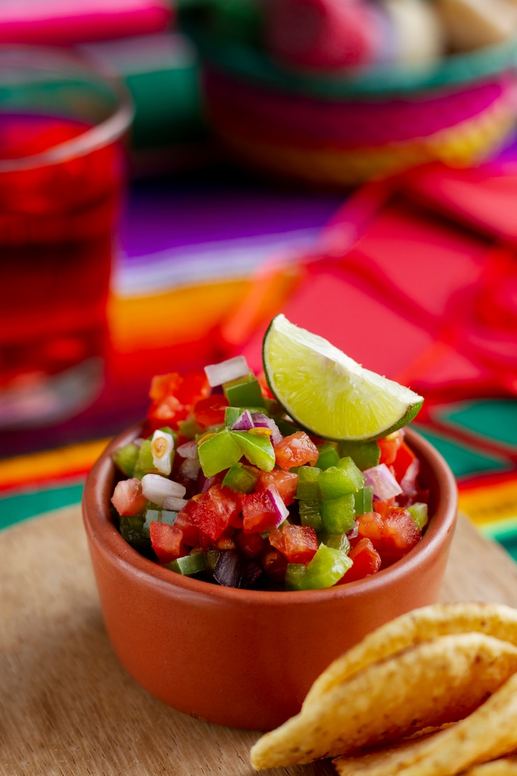 Photo gratuit délicieuse cuisine mexicaine à angle élevé