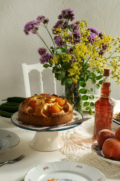 Délicieuse fête florale nature morte