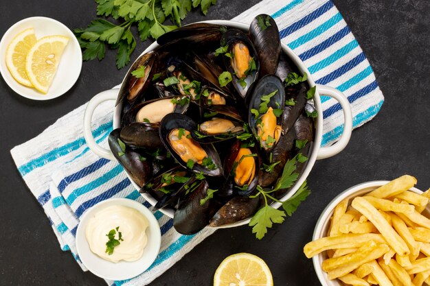 Délicieuse moule aux frites