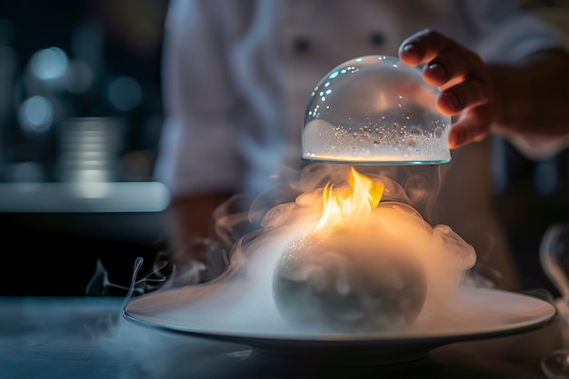 Une délicieuse nourriture cuite à la fumée.