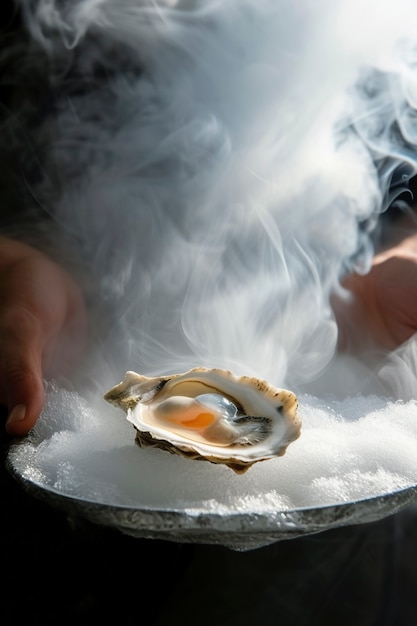 Une délicieuse nourriture cuite à la fumée.