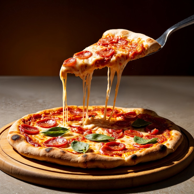 Photo gratuit une délicieuse pizza fraîche.