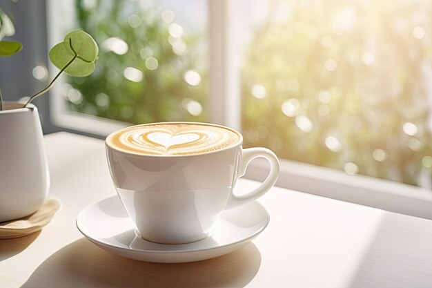 Délicieuse tasse de café à l'intérieur