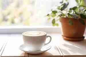 Photo gratuite délicieuse tasse de café à l'intérieur