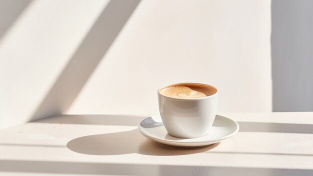 Délicieuse tasse de café à l'intérieur