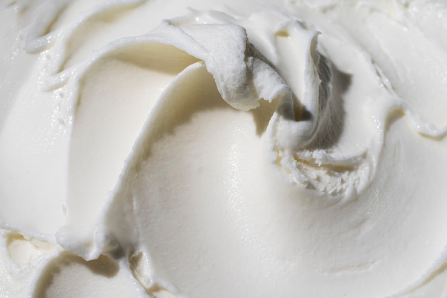 Délicieuse texture de crème glacée