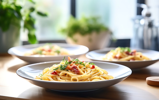 Photo gratuite délicieuses pâtes sur assiette