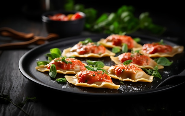 Délicieuses pâtes sur assiette