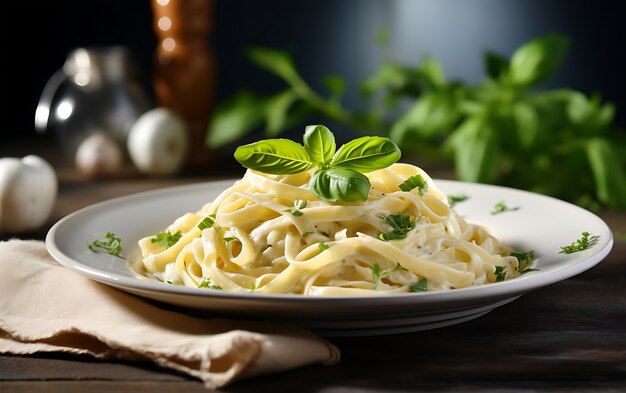 Délicieuses pâtes sur assiette