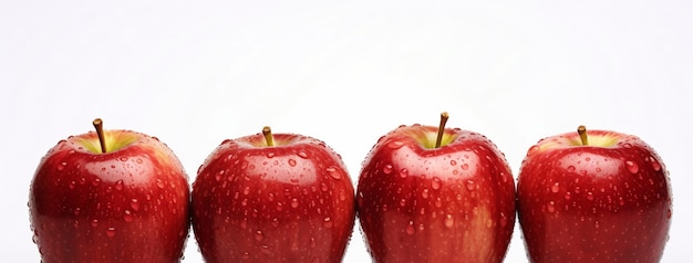 Photo gratuite délicieuses pommes rouges en studio