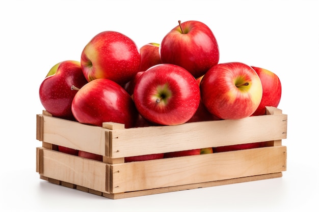 Délicieuses pommes rouges en studio