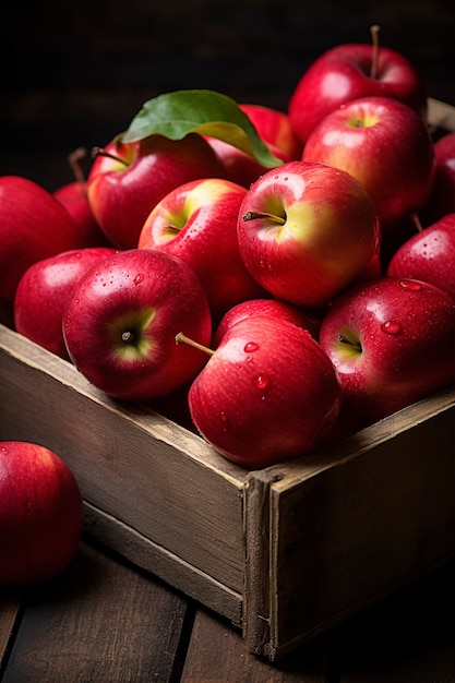 Photo gratuite délicieuses pommes rouges en studio