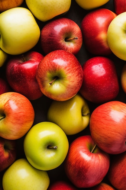 Photo gratuite délicieuses pommes en studio