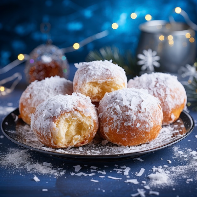 Photo gratuite délicieux arrangement de beignets glacés