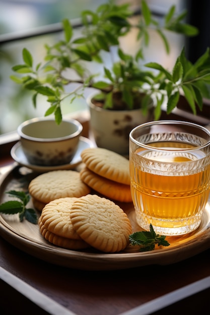 Photo gratuite délicieux arrangement de biscuits