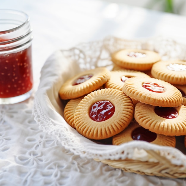 Photo gratuite délicieux arrangement de biscuits