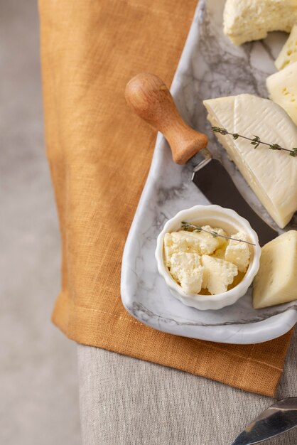 Délicieux arrangement de fromage paneer