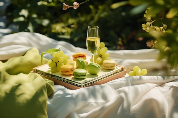 Délicieux arrangement de macarons