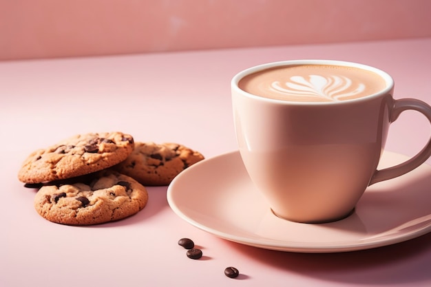 Photo gratuite délicieux biscuits avec une tasse de café