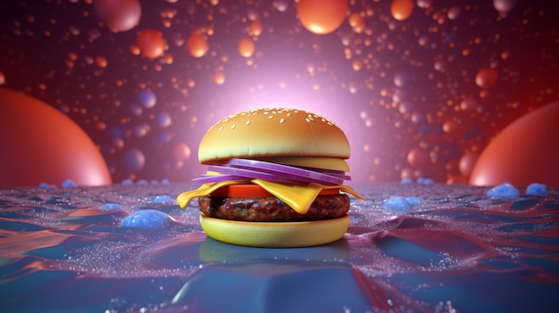 Photo gratuite délicieux burger réaliste