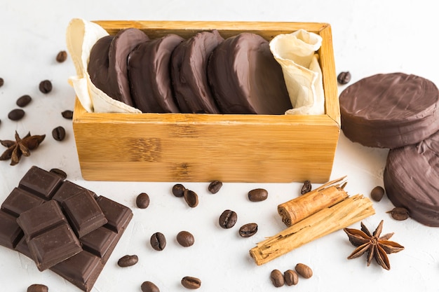 Délicieux concept de biscuits alfajores