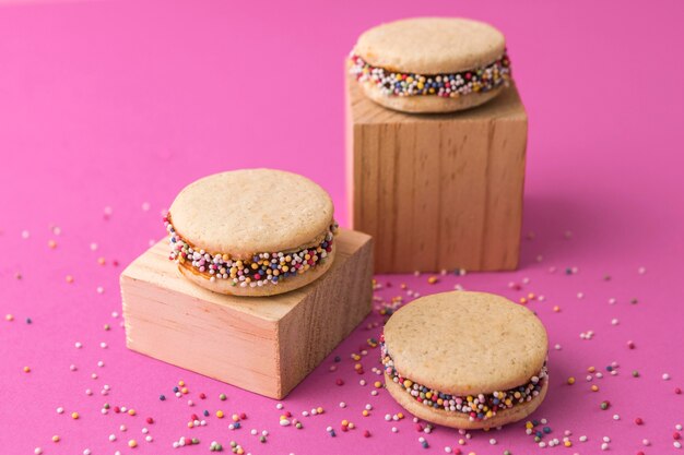 Délicieux concept de biscuits alfajores