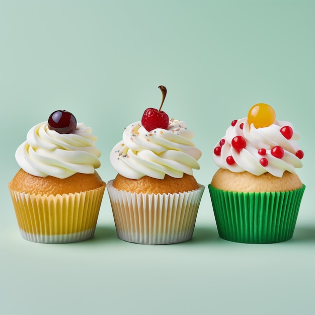 Photo gratuite délicieux cupcakes aux fruits