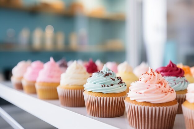 Photo gratuite délicieux cupcakes avec des pépites de bonbons