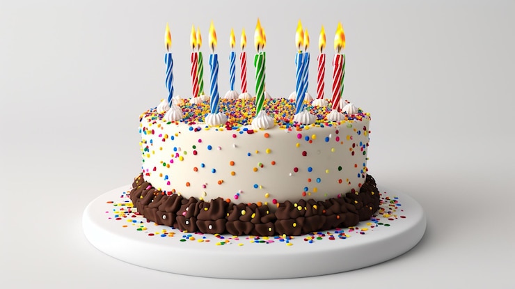 Photo gratuit un délicieux gâteau d'anniversaire avec des bougies