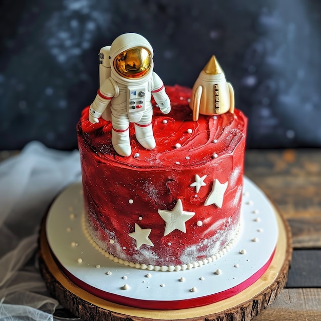 Photo gratuite un délicieux gâteau d'astronaute en 3d.