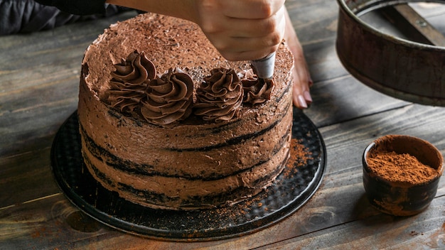 Délicieux gâteau au chocolat