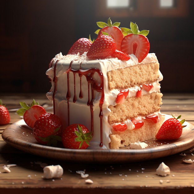 Un délicieux gâteau avec des fruits.